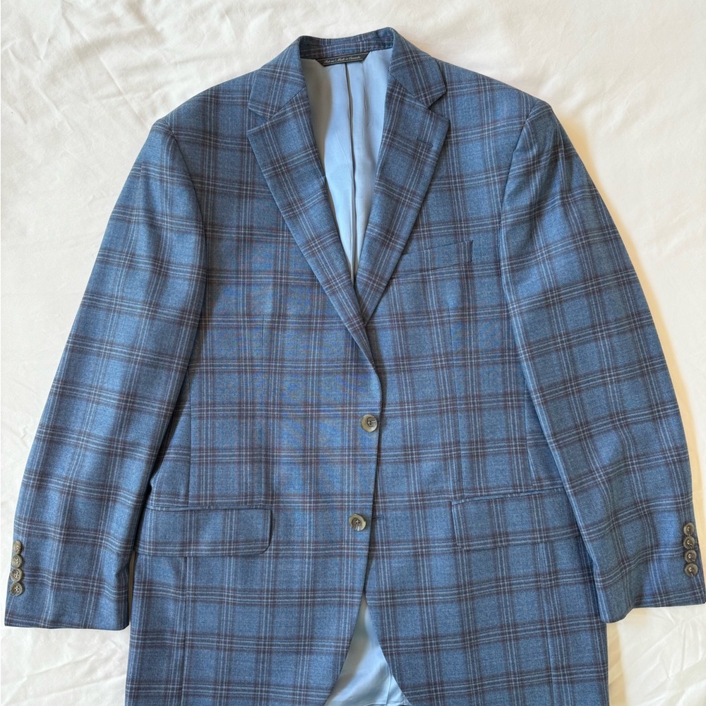 Canali Blue Checkered Sport Coat